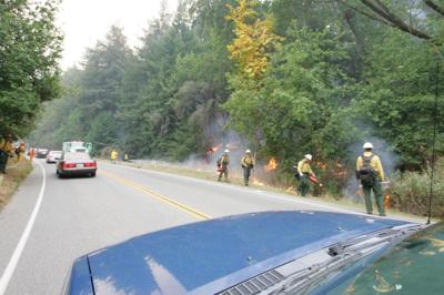 Pfeiffer Fire along Highway 1 in Big Sur