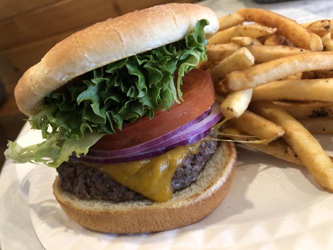 Burger at bagel