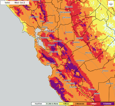 Heat wave Oct. 2024
