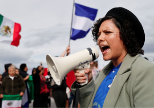 Image for display with article titled Monterey County Protesters Join a Nationwide Movement to Show the Power of Immigrants.