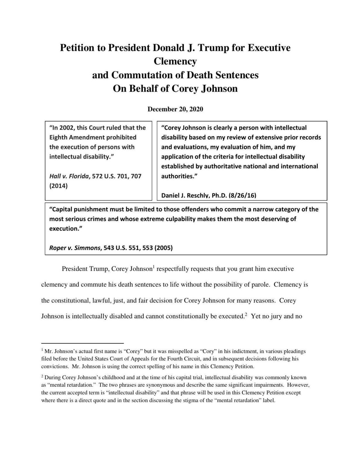 Clemency petition