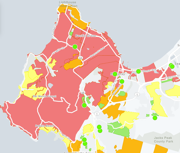 PG&E outage map 3-11-23