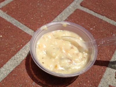 Still life with clam chowder