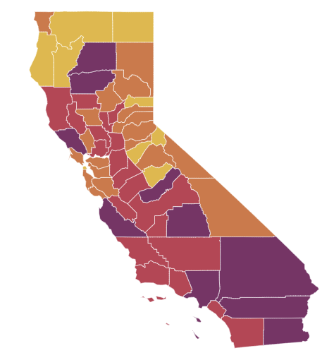 California tier map, Nov. 6, 2020