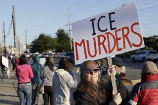 Residents organize demonstrations to protest last week's ICE killing in Texas.
