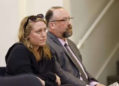 Michaela Kuenster and lawyer pop and hiss