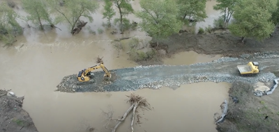 Levee repair work