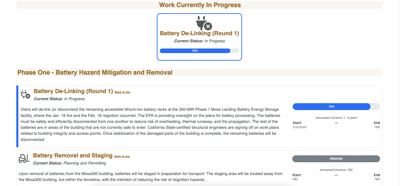 Vistra fire cleanup website