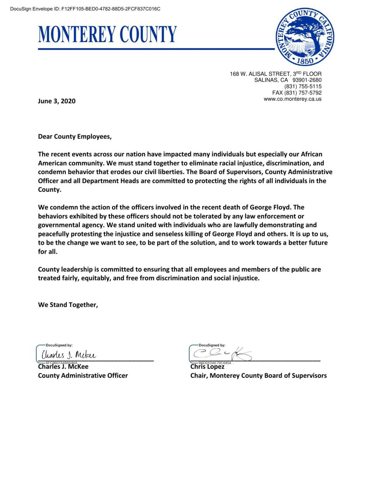 County letter