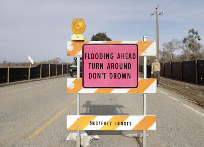 Flooding road closure