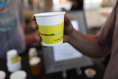 Bone broth in the cup