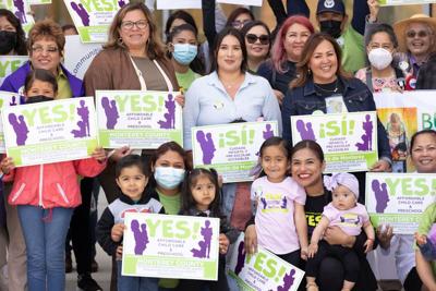 Volunteers and supporters of the initiative for affordable childcare and preschool met at Hartnell College