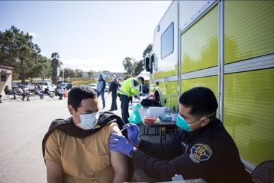 Vaccination clinic for unhoused and at-risk populations.