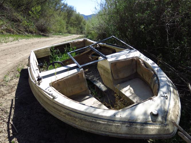 Beached boat