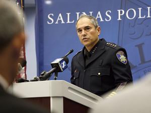 Image for display with article titled Carlos Acosta Is Sworn in as Salinas’ New Police Chief, Promising Partnership.