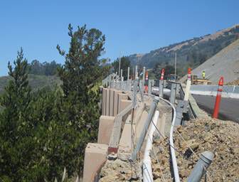 Paul's Slide retaining wall