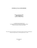 Monterey Peninsula College External Evaluation Report 2016