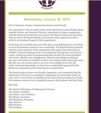 Letter from the Board