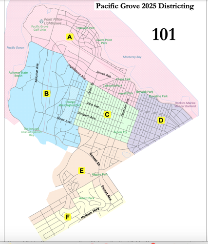 Pacific Grove Voting District Map 101