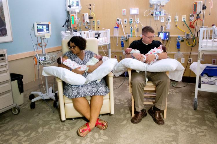 Omaha couple welcomes Nebraska's first set of quadruplets born in 2015