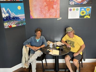 Mike Rutkowski and Jeff Sax at the P.G. Meeting House in Pacific Grove