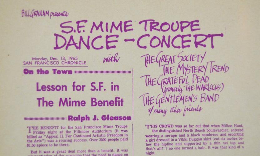 Grateful Dead first use of GD name handbill.