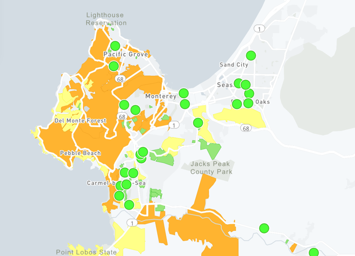 PG&E outage map 5:30pm 3-11-23