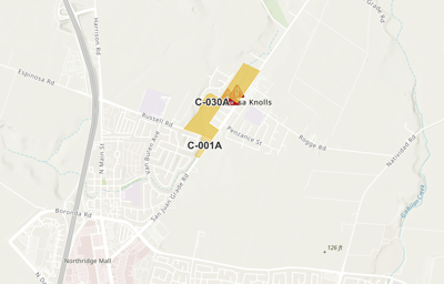 bolsa knolls evacuation warning area