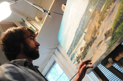 Lucas Lamar and his <i>Why I Love Carmel</i> evokes town’s original art scene.  