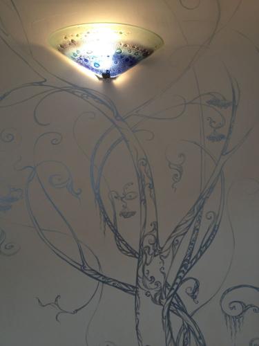 Treehouse wall stencil
