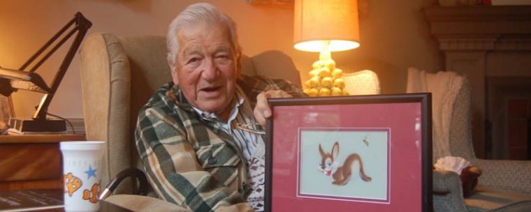 Disney’s first background artist turns 94 in his beloved Carmel.  