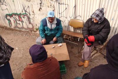 Next door to the Salinas Valley State Prison, a labor camp provides a shabby kind of community.  