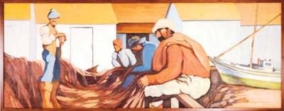 Restored Monterey mural goes on exhibit for first time in 40 years, along with other historic works.  
