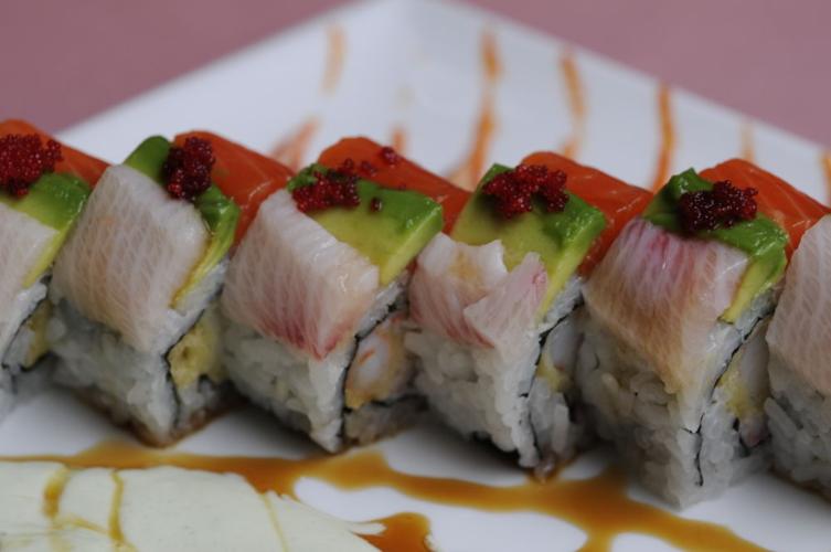 Incredible sushi maki roll at Crystal Fish