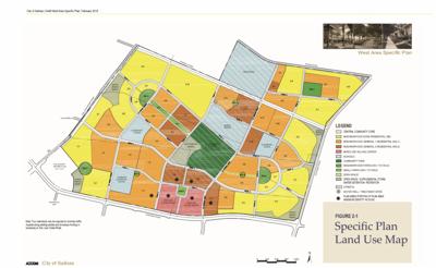 Land Use Map for the West Area Specific Plan
