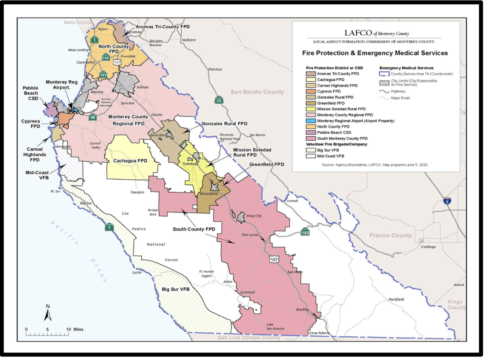 LAFCO fire district map