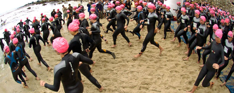 The Triathlon at Pacific Grove has competitors wet, rolling and running.  