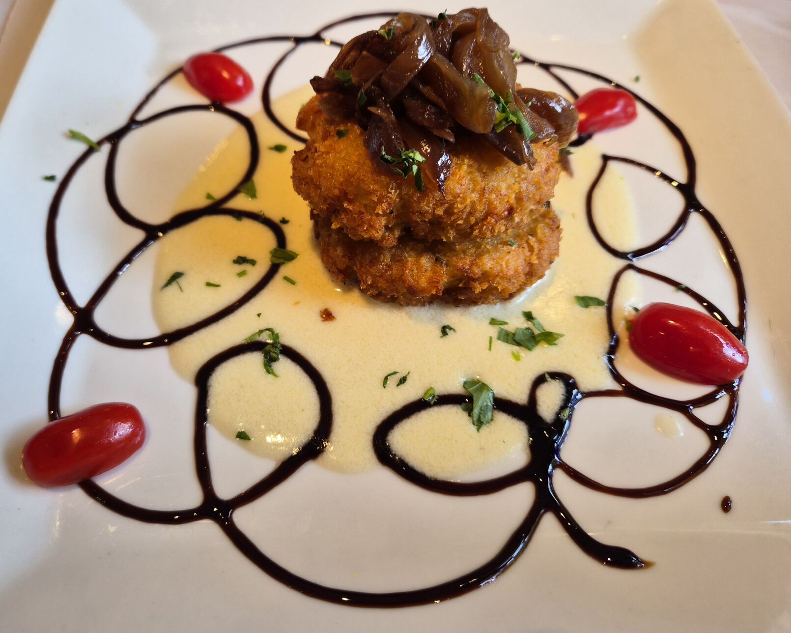 Crab cakes at Cibo, soon to be Nami