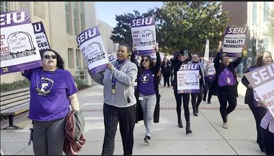 County court workers union rally