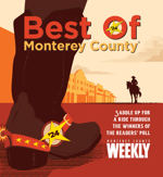 Best Of Monterey County cover image of cowboy boot and rider in distance