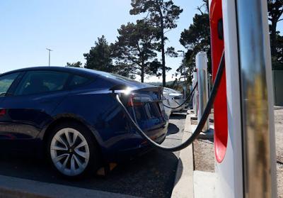 Tesla charging station in Monterey