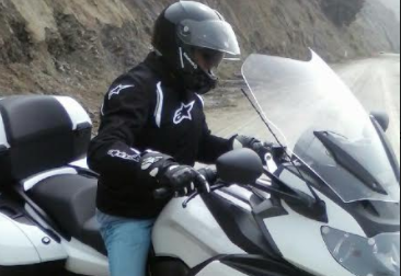 BMW rider Big Sur