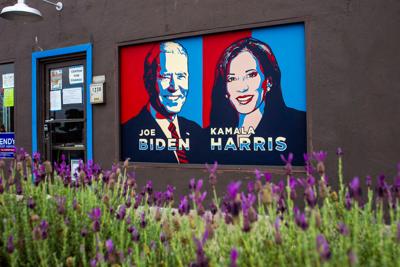 Biden and Harris mural