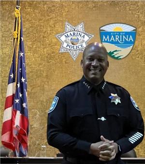 Image for display with article titled After a one year search Marina appoints Randy Hopkins as new police chief.