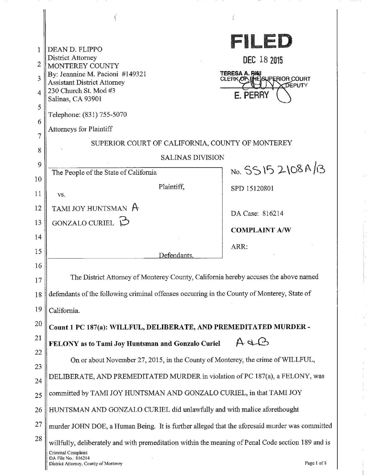 Criminal Complaint | | Montereycountyweekly.com