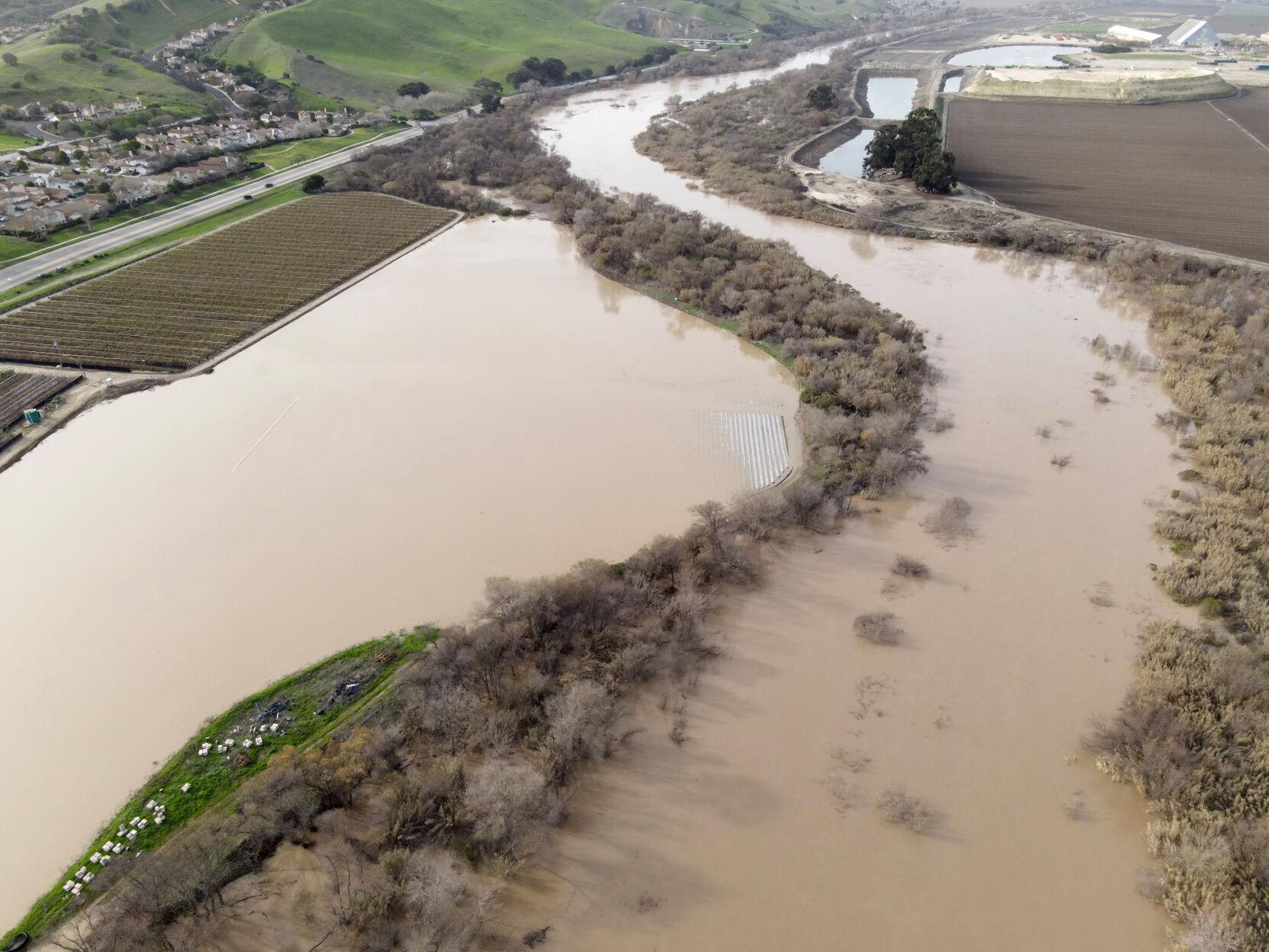 Why is the lower Salinas River flooding on a day when it didn't rain
