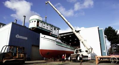 Watch the Western Flyer get put back together again.