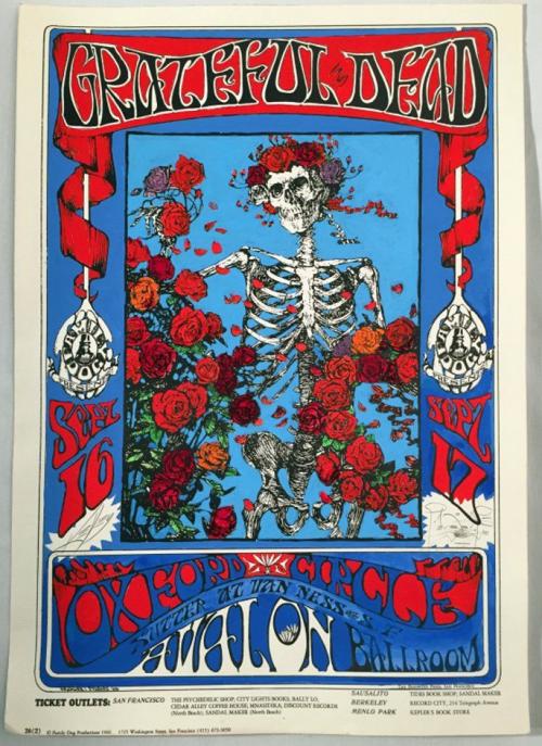 Mouse Hand Painted Original 1966 Grateful Dead Poster