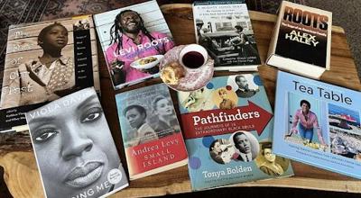 book collection featuring Black authors