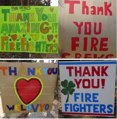 Thank you signs from Monterey County residents